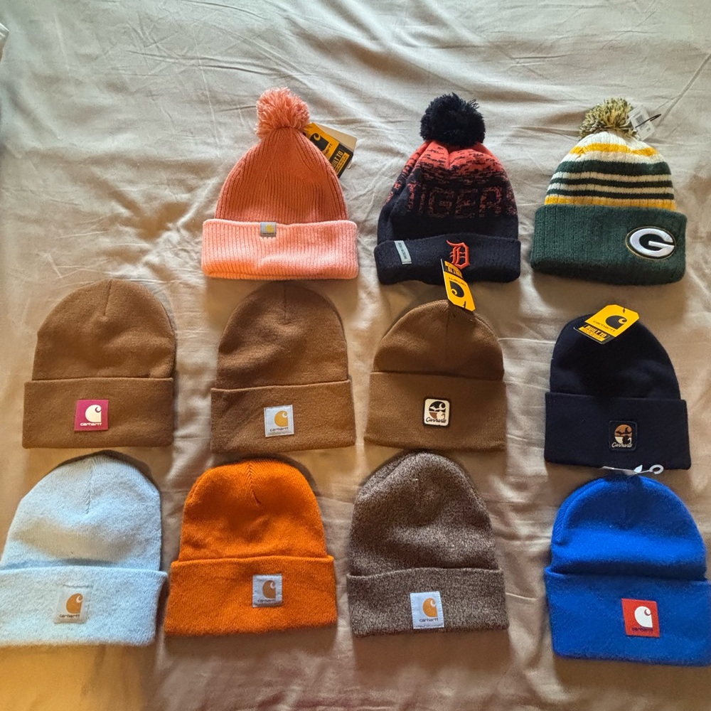 Carhartt- Brown, Blue, Orange, Pink, Gray 17each or two for 30 or 100 for all